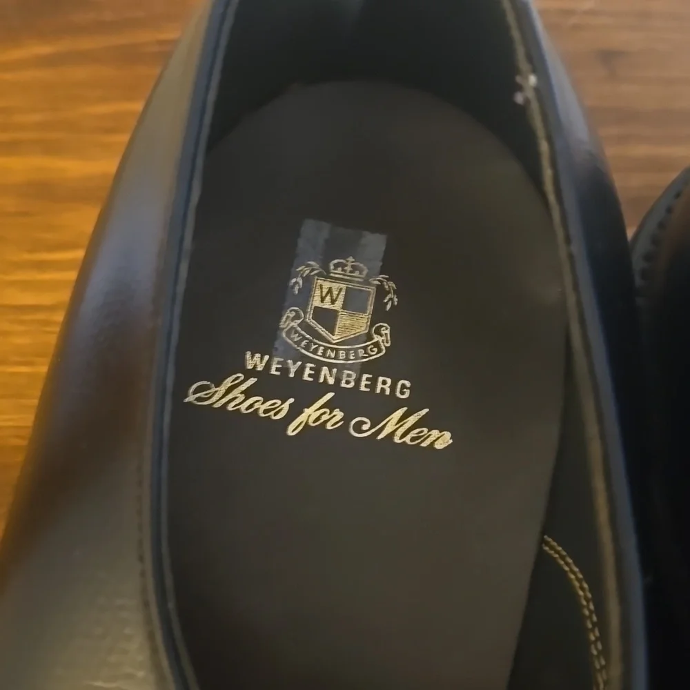 Weyenberg |Mens Black Premium Leather Dress Shoes Lace Up New! Sz.14